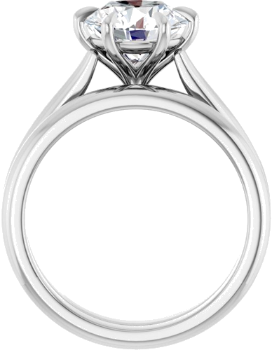 Sužadėtuvių Žiedas „Claw-Prong“ 14k white gold Round 8.2mm (7)