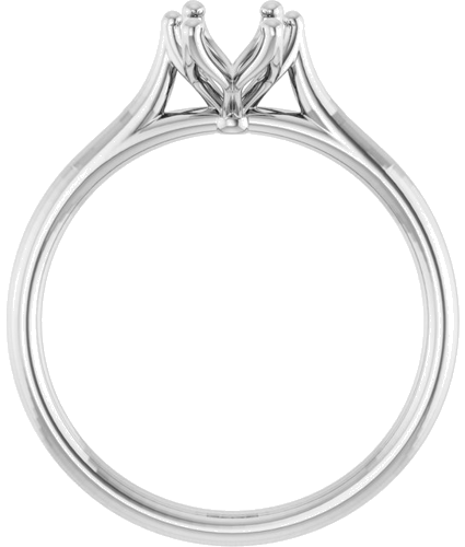 Sužadėtuvių Žiedas „Solitaire“ 585 Baltojo Aukso Oval 7mm x 5mm (2)