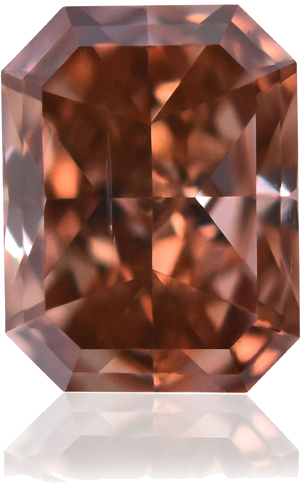 0.3 carat Fancy Deep Orangey Pink-SI1 Natūralus Radiant Deimantas (1)