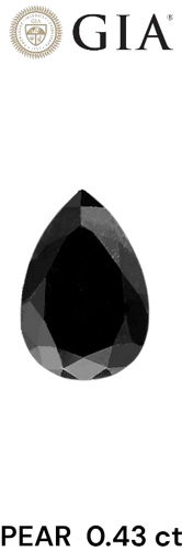 0.43 carat Fancy Black-VVS2 Natūralus Pear Deimantas (1)