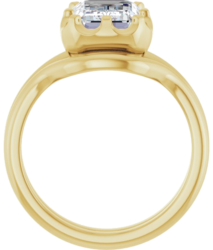 Sužadėtuvių Žiedas „Solitaire“ 14k yellow gold Emerald 10mm x 7mm (7)