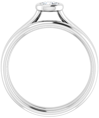 14K White  4.1 mm Round Solitaire Engagement Ring Mounting (7)