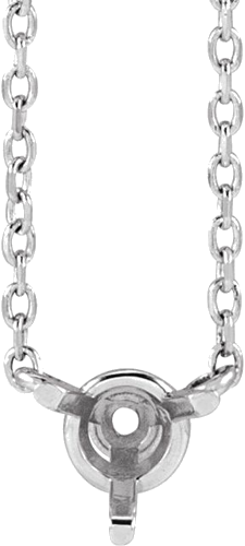 Pakabukas „Solitaire“ 14k white gold Round 5.5mm (1)