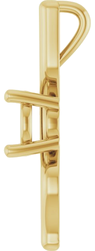 Pakabukas „Freeform Solitaire“ 14k yellow gold Round 6.5mm (3)