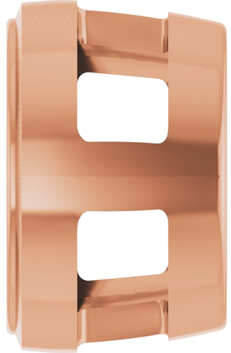 Pakabukas „Round Bezel-Set Slide“ 14k rose gold Round 6.5mm (3)