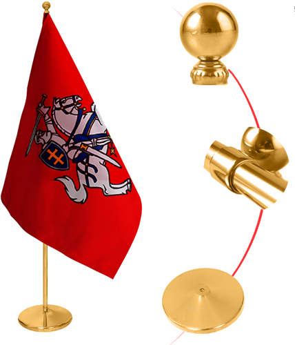 Flagpole for office or conference hall (1)