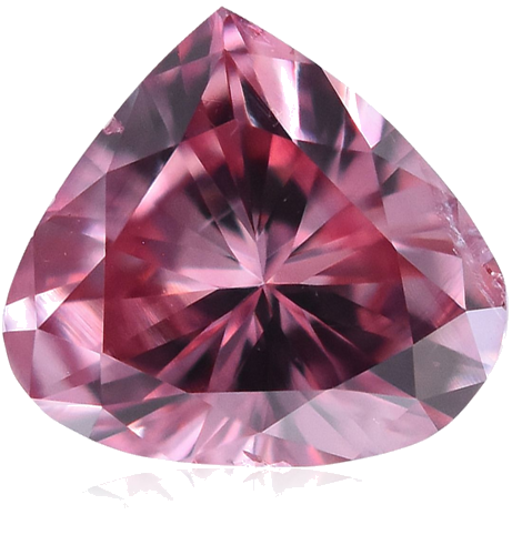 0.18 carat Fancy Intense  Pink-SI2 Natūralus Heart Deimantas (1)
