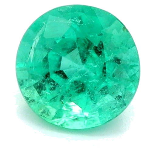 0.59 carat GREEN Round Smaragdas (1)