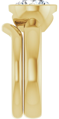 Sužadėtuvių Žiedas „Bezel-Set Solitaire“ 18k yellow gold Round 9mm (9)