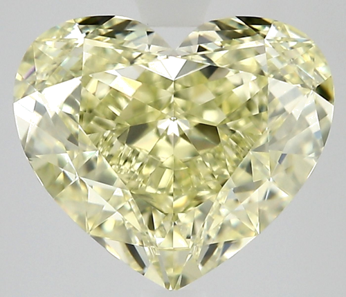 3.07 carat Fancy Light Yellow-VVS1 Natūralus Heart Deimantas (1)