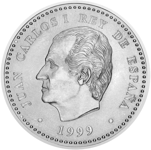 1999 Šv. Jokūbas Ispanija 2000 pesetų sidabrinė moneta (2)