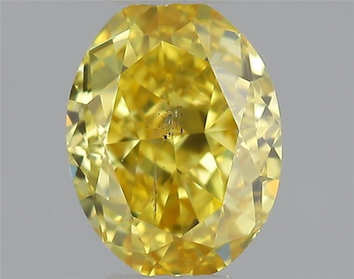 0.28 carat Fancy Yellow-SI2 Natūralus Oval Deimantas (1)