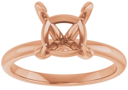 Sužadėtuvių Žiedas „Solitaire“ 14k rose gold Cushion 8mm (3)