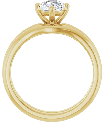 Sužadėtuvių Žiedas 14k yellow gold Elongated Cushion 7.5mm x 5.5mm (7)