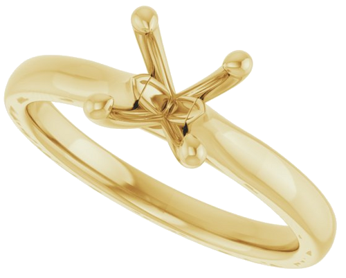 Sužadėtuvių Žiedas „Solitaire“ 585 Geltonojo Aukso Oval 8mm x 6mm (5)