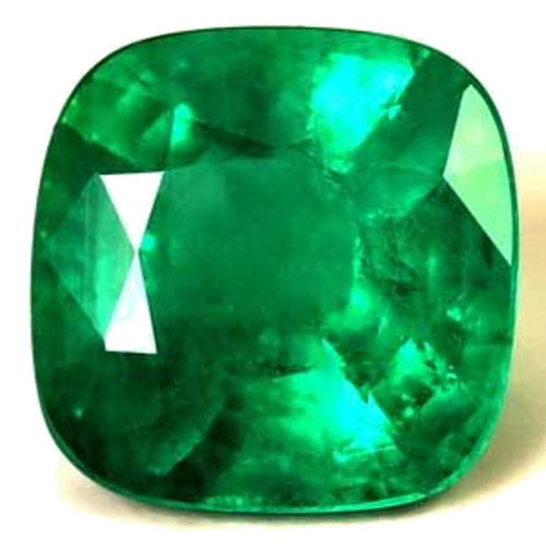 3.64 carat GREEN Cushion Smaragdas (1)
