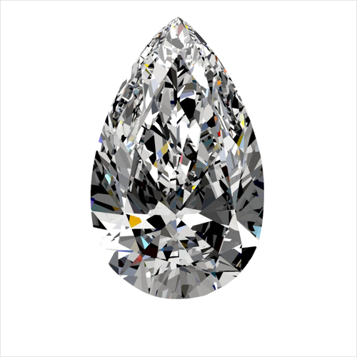 0.3 carat J-VS2 Natūralus Pear Deimantas (1)