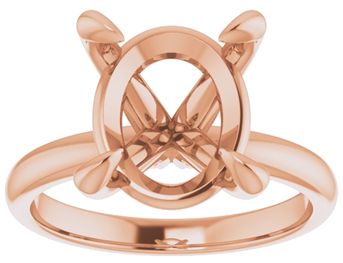 Sužadėtuvių Žiedas „Solitaire“ 14k rose gold Oval 12mm x 10mm (3)