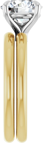 Sužadėtuvių Žiedas 585 Baltojo Ir Geltonojo Aukso Round 8mm (7)