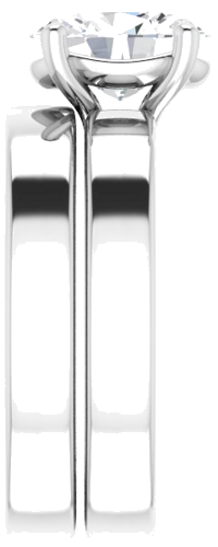 Sužadėtuvių Žiedas „Solitaire“ 10k white gold Oval 9mm x 7mm (9)