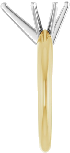 14K Yellow   White 10.5x6.5 mm Pear 6-Prong Ring Mounting (4)