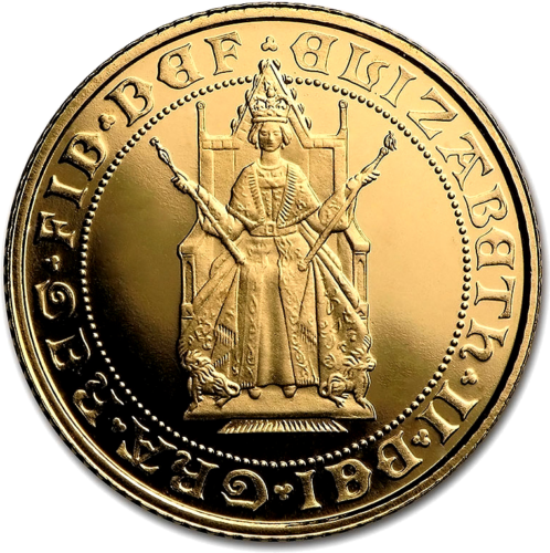 Half Sovereign Elizabeth II in the Throne (1989) Jubilee Gold Coin (1)