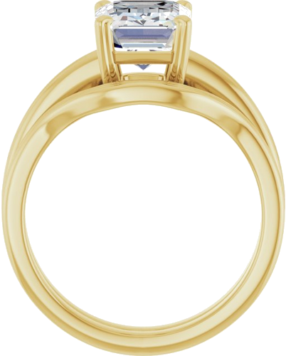 14K Yellow  9x7 mm Emerald Solitaire Engagement Ring Mounting (7)