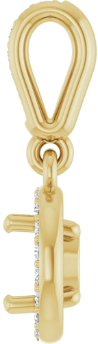 Pakabukas „Accented Halo-Style“ 14k yellow gold Round 5.5mm (3)