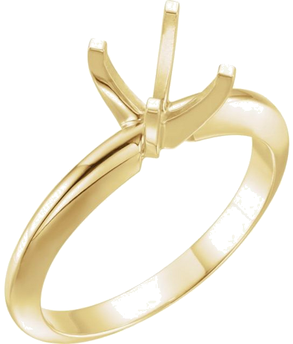 Sužadėtuvių Žiedas „Heavy Solitaire“ 585 Geltonojo Aukso Round 7.3mm x 7.7mm (1)