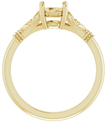 Sužadėtuvių Žiedas „Sculptural“ 18k yellow gold Round 6mm (2)