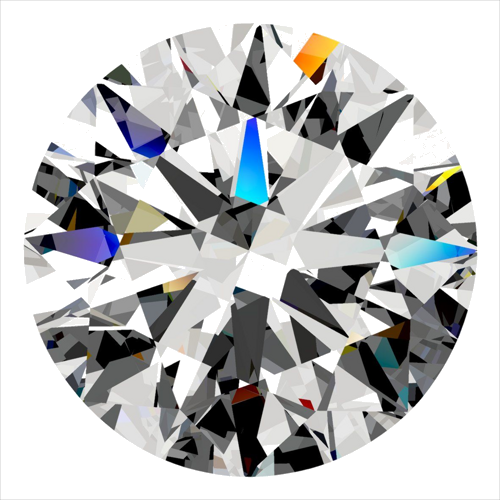 0.5 carat F-SI1 Excellent cut Natūralus Round Deimantas (1)