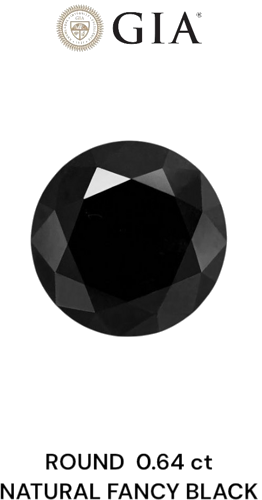 0.64 carat Fancy Black-VVS2 Excellent cut Natūralus Round Deimantas (1)