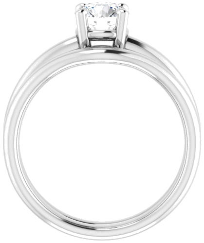 Sužadėtuvių Žiedas „Solitaire“ 14k white gold Round 5.8mm (7)
