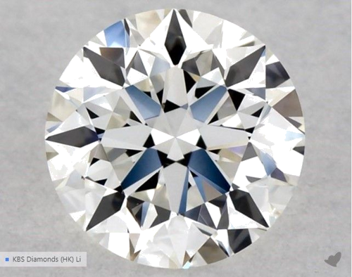 0.56 carat G-VVS2 Excellent cut Natūralus Round Deimantas (1)