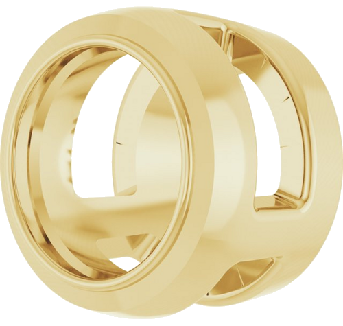 14K Yellow 4.4 mm Round Slide Pendant Mounting (2)