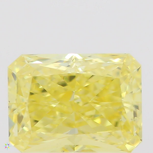 0.45 carat Fancy Intense  Yellow-SI1 Natūralus Radiant Deimantas (1)