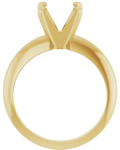 14K Yellow 8 mm Round Solitaire Engagement Ring Mounting (2)