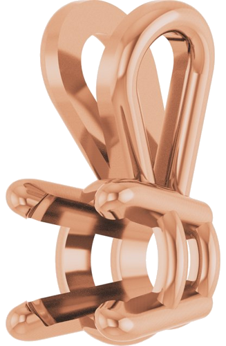 Pakabukas „Round 4-Prong Basket“ 14k rose gold Round 4.5mm (2)