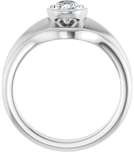 Sužadėtuvių Žiedas „Bezel-Set Solitaire“ 14k white gold Pear 8.5mm x 5.5mm (7)