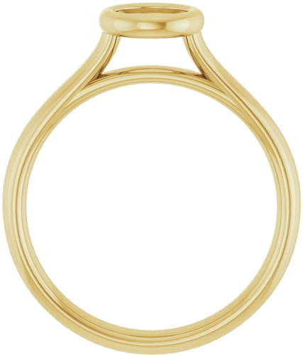 Sužadėtuvių Žiedas „Bezel-Set Solitaire“ 585 Geltonojo Aukso Round 5.2mm (2)