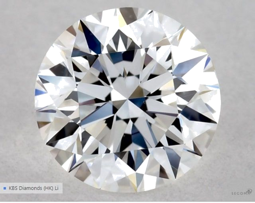 0.5 carat D-VS2 Excellent cut Natūralus Round Deimantas (1)