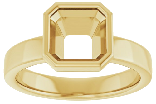 Sužadėtuvių Žiedas „Solitaire“ 585 Geltonojo Aukso Asscher 7mm (3)