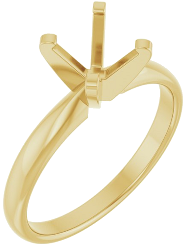 Sužadėtuvių Žiedas „Solitaire“ 14k yellow gold Square 5mm (1)
