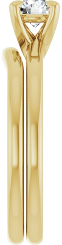 Sužadėtuvių Žiedas 14k yellow gold Round 4.8mm (9)