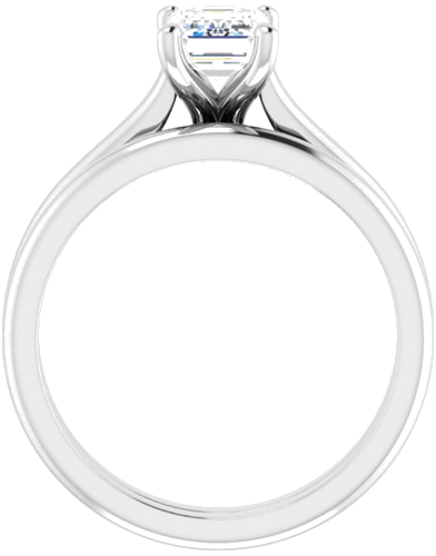 Sužadėtuvių Žiedas „Accented“ 950 Platinos Emerald 7mm x 5mm (7)