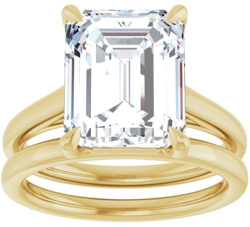 Sužadėtuvių Žiedas „Claw-Pong“ 14k yellow gold Emerald 11mm x 9mm (8)