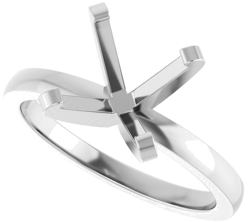 Sužadėtuvių Žiedas „Solitaire“ 585 Baltojo Aukso Round 9.5mm (5)