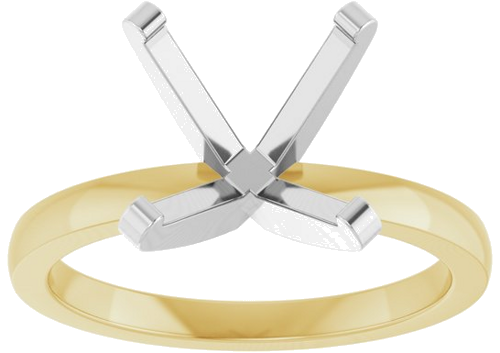 Sužadėtuvių Žiedas „Solitaire“ 14k yellow/white gold Round 10.4mm (3)