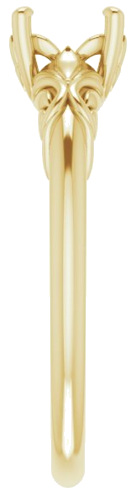 Sužadėtuvių Žiedas „Solitaire“ 585 Geltonojo Aukso Round 6mm (4)