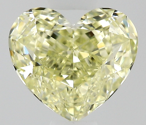 0.53 carat Fancy Light Yellow-VVS1 Natūralus Heart Deimantas (1)